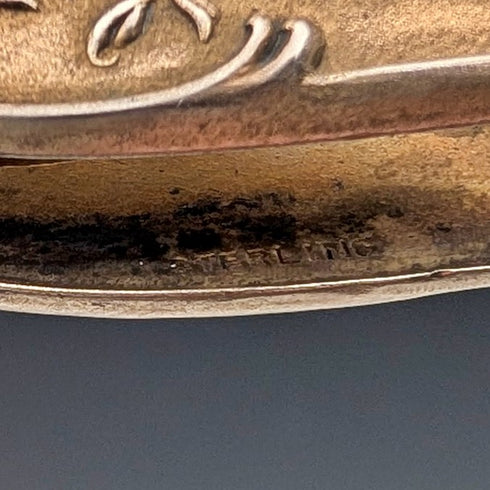 American antique sterling silver vermeil detailed decoration portable folding glasses Ronniet